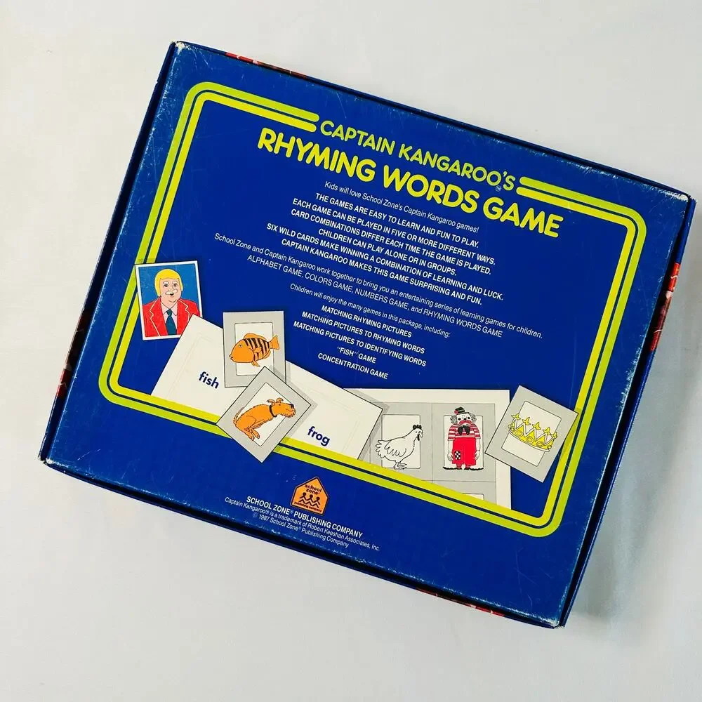 Vintage 1987 Captain Kangaroo's Rhyming Word Game Educational Board Game